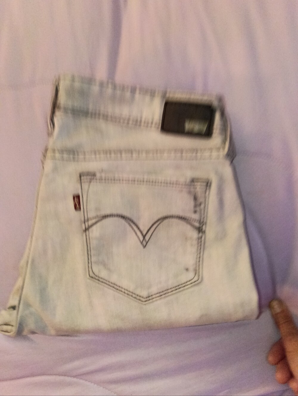 Levi's Demi Curve Low Rise Whitewashed Grey